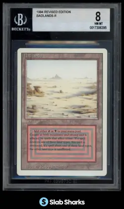 1994 MAGIC: THE GATHERING REVISED EDITION BADLANDS RARE BGS 8 - Image 1