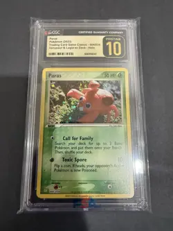 CGC 10 PRISTINE Paras(004/034): Venusaur & Lugia ex Deck Yuka Morii Pokemon Holo - Image 1