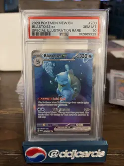 2023 Pokemon MEW EN Special Illustration Rare #200 Blastoise ex Gem Mint PSA 10 - Image 1