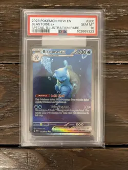 2023 Pokemon MEW EN Special Illustration Rare #200 Blastoise ex Gem Mint PSA 10 - Image 3