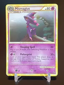 Pokemon Mismagius 19/90 HGSS Undaunted Rare LP/MP - Image 1