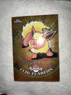 FLAREON | #136 | TOPPS CHROME POKEMON T.V. | - Image 1