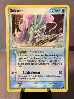 Pokemon TCG Suicune #4/17 Pop Series 2 Promos Holo Rare 2006 LP/MP - Image 1