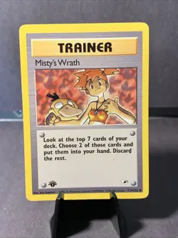 Pokemon TCG 1st Edition Gym Heroes Misty’s Wrath #114/132 WOTC VTG 2000 NM - Image 1