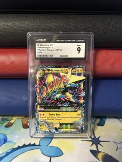 M Manectric EX 24/119 Pokemon 2014 Phantom Forces CGC 9 - Image 1