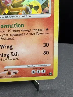 Pokemon TCG Platinum Arceus Charizard 1/99 Cracked Ice Holo HP - Image 4