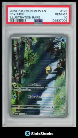 2023 POKEMON SV 151 - MEW EN #175/165 PSYDUCK ILLUSTRATION RARE PSA 10 - Image 1