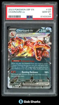 2023 POKEMON SV OBSIDIAN FLAMES - OBF EN #125/197 CHARIZARD EX PSA 10 - Image 1