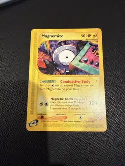 Magnemite 91/147 Common Pokemon Aquapolis Vintage WOTC E Series LP 2003 - Image 1