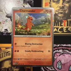 Charmander 004/165 Scarlet & Violet 151 Cosmos Holo Pokemon TCG NM SWIRL 🌀 - Image 1