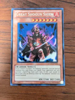 Yu-Gi-Oh! Great Shogun Shien LCGX-EN233 Secret Rare Unlimited Edition LP - Image 1