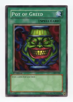 Yu-Gi-Oh! TCG Pot of Greed Yugi Evolution SYE-040 1st Edition Common LP - Image 1