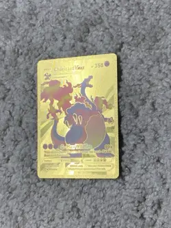 Pokemon Charizard VMax HP350 G-Max Wildfire Rare Gold Accent Foil Fan Art Cards - Image 2
