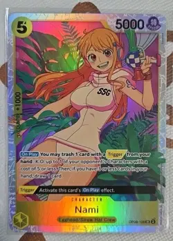 Nami SR OP08-106 ENGLISH NM ONE PIECE Card Game Two Legends - Image 1