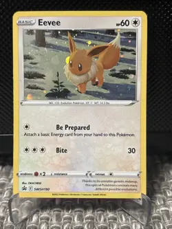 Pokemon Eevee Black Star Promo SWSH190 Cosmos Holo Card - Image 1