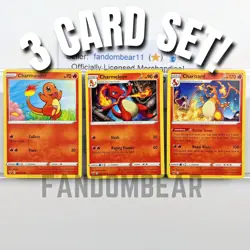 CHARMANDER CHARMELEON CHARIZARD 2020 Vivid Voltage EVOLUTION POKEMON CARD SET - Image 1