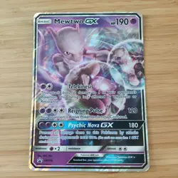 Mewtwo GX SM196 - LP OVERSIZED JUMBO Detective Pikachu Promo - Pokemon TCG Card - Image 1