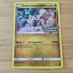 Reshiram Zekrom Kyurem - LP OVERSIZED JUMBO HOLO Promo - 2018 Pokemon TCG Card - Image 1