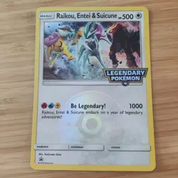 Raikou Entei Suicune - LP OVERSIZED JUMBO HOLO Promo - 2018 Pokemon TCG Card - Image 1