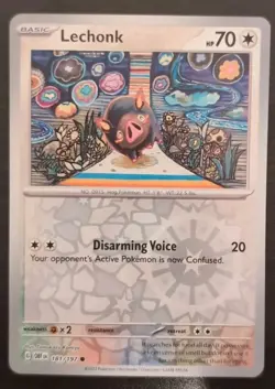 Lechonk 181/197 Pokemon TCG Card Reverse Holo Common Obsidian Flames - Image 1