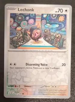 Lechonk 181/197 Pokemon TCG Card Reverse Holo Common Obsidian Flames - Image 3