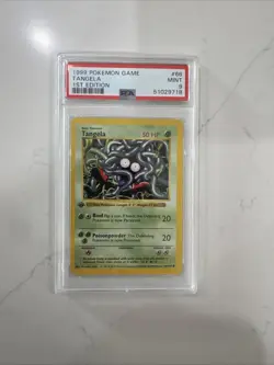 PSA 9 Mint Tangela 66/102 1st Ed Shadowless Base Set Pokemon Graded Card - Image 1