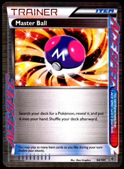 Pokemon TCG Master Ball 94/101 2013 Plasma Blast Ace Spec Holo Card - MP - Image 1