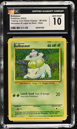 Bulbasaur Venusaur & Lugia Ex Deck Trading Card Game Classic 001/034 CGC 10 - Image 1