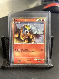 Pokemon 2010 HGSS Promos Entei Holo Black Star Promo Card #HGSS20 SWIRL - Image 1