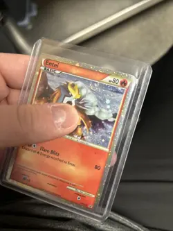 Pokemon 2010 HGSS Promos Entei Holo Black Star Promo Card #HGSS20 SWIRL - Image 2