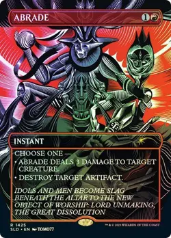 1 x FOIL Abrade Absolute Annihilation Secret Lair Drop Magic The Gathering 1425 - Image 1