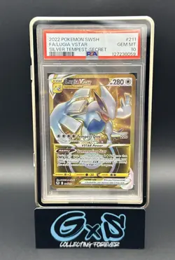 LUGIA VSTAR Gold Full Art Secret Rare Silver Tempest 211/195 PSA 10 GEM MINT ? - Image 1