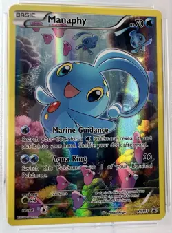 MANAPHY XY113 2016 Pokemon XY Black Star Promo Mythical Premium Collection PSA 9 - Image 2