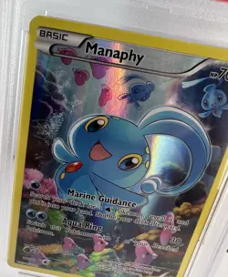 MANAPHY XY113 2016 Pokemon XY Black Star Promo Mythical Premium Collection PSA 9 - Image 3