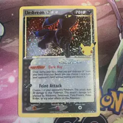 Umbreon Gold Star 17/17 Celebrations: Classic Collection Holo Pokemon English NM - Image 1
