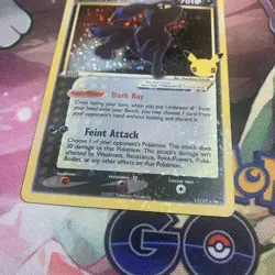 Umbreon Gold Star 17/17 Celebrations: Classic Collection Holo Pokemon English NM - Image 3
