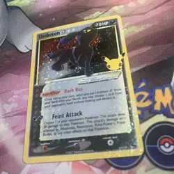 Umbreon Gold Star 17/17 Celebrations: Classic Collection Holo Pokemon English NM - Image 4