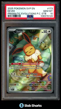 2023 POKEMON SV BLACK STAR PROMOS SVP EN #173 PRISMATIC EVOLUTIONS EEVEE PSA 10 - Image 1