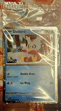 Delibird (Pokemon Holiday Calendar Stamp) 046/193 SEALED - Paldea Evolved - Image 1