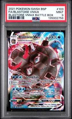 Blastoise Vmax 103 Battle Box Swsh Black Star Promo Pokemon PSA 9 - Image 1