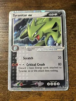 Pokemon Tyranitar EX 17/17 Holo Ultra Rare POP Series 1 - Image 1