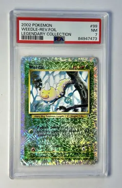 2002 Pokemon Legendary Collection Reverse Foil #99/110 Weedle PSA 7 NEAR-MINT - Image 1