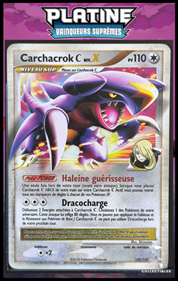 Carte Pokemon Carchacrok Niv.X 145/147 Platine Vainqueurs Supremes FR - Image 1