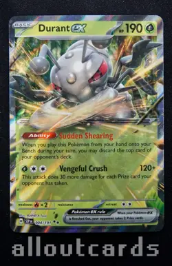 2024 Pokemon Temporal Forces Durant ex 004/191 NM/M - Image 1
