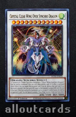 2025 Yu-Gi-Oh Supreme Darkness Crystal Clear Wing Over Synchro Dragon SUDA-EN039 - Image 1