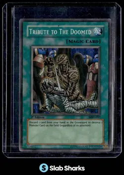 2002 YU-GI-OH! METAL RAIDERS 1ST EDITION #MRD-057 TRIBUTE TO THE DOOMED - Image 1
