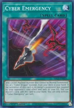 x3 Cyber Emergency - SDCS-EN025 - Common - 1st Edition Yu-Gi-Oh! M/NM - Image 1