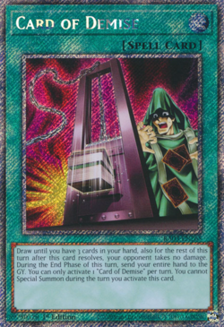 1X NM Card of Demise - RA03-EN265 - Platinum Secret Rare 1st Edition - Image 1