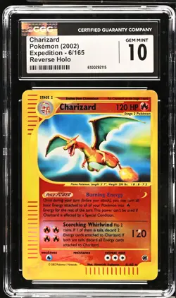 CHARIZARD E-Card Expedition Base Set Reverse Holo #6 CGC 10 Vintage Pokemon - Image 1