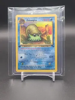 Omanyte 1st Edition 52/62 Fossil Pokemon Card 1999 WOTC - Image 1